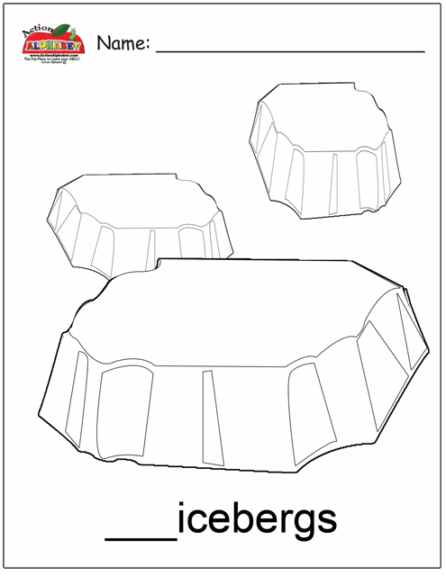 iceberg coloring pages - photo #2