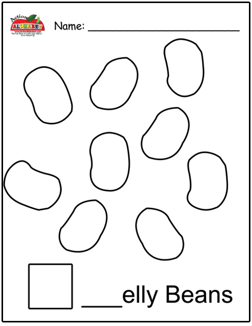 j is for jelly bean coloring pages - photo #2