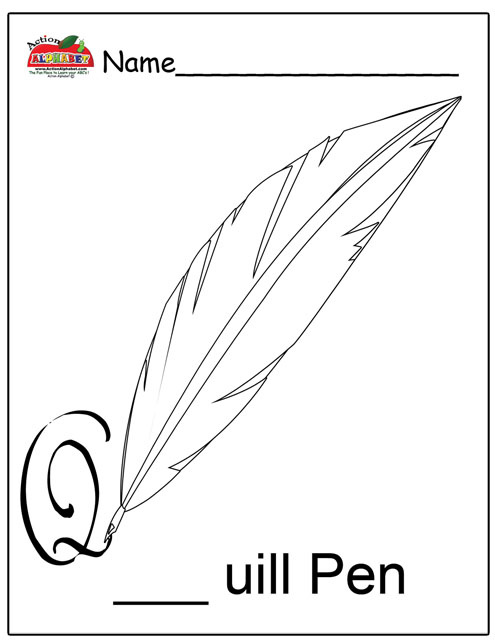 quill coloring pages - photo #5