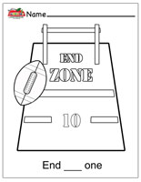 End Zone Coloring Page