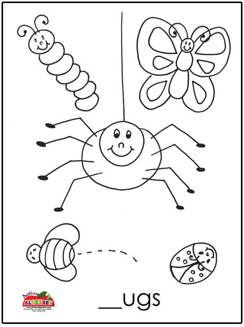 Free Preschool Bugs Coloring Sheets 9